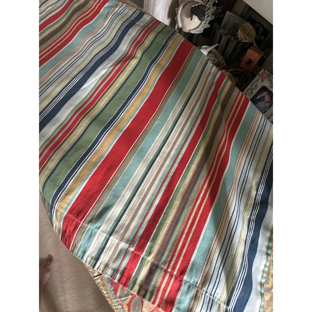 Pottery Barn Multi Color Striped‎ Organic Cotton Standard Pillowcase Portugal